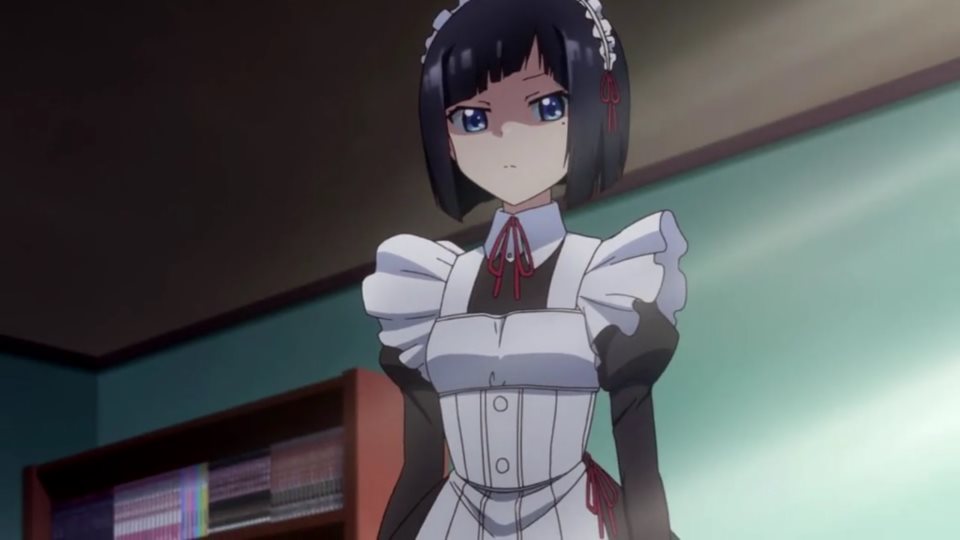 Maid looking as if she's about to murder the viewer.